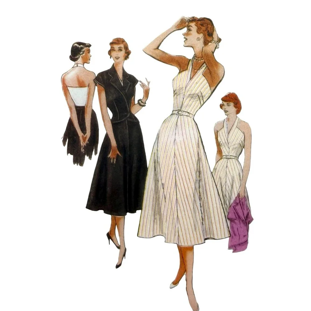 2008 Butterick Retro '47 Sewing Pattern Misses Jacket Dress & Belt Sz8-14 #B5214